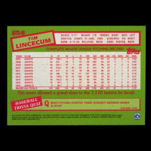 Tim Lincecum 2020 Topps 1985 Retro Giants