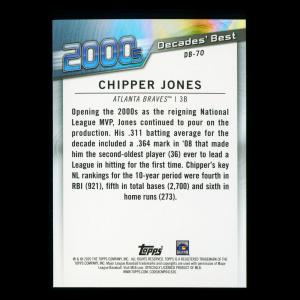 Chipper Jones 2020 Topps Decades' Best Batters 2000s Braves