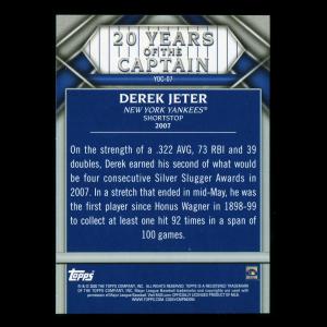 Derek Jeter 2020 Topps 20 Years of the Captain #7 Yankees