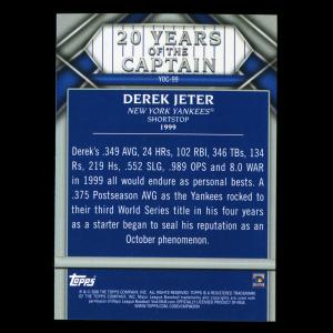 Derek Jeter 2020 Topps 20 Years of the Captain #99 Yankees