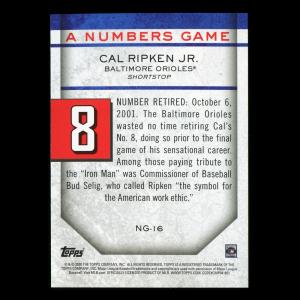 Cal Ripken Jr. 2020 Topps A Numbers Game - 8 Orioles