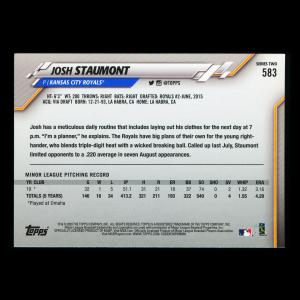 Josh Staumont RC 2020 Topps Rookie Royals
