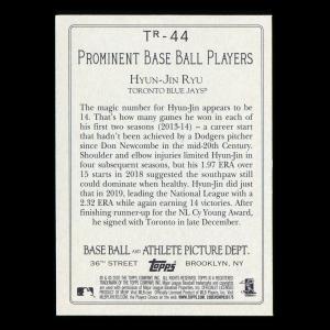Hyun-Jin Ryu 2020 Topps Turkey Red Blue Jays