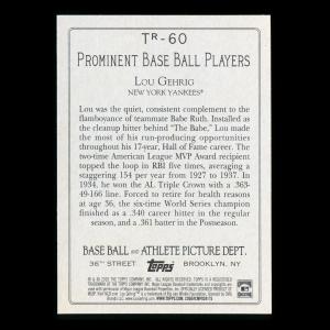 Lou Gehrig 2020 Topps Turkey Red Yankees