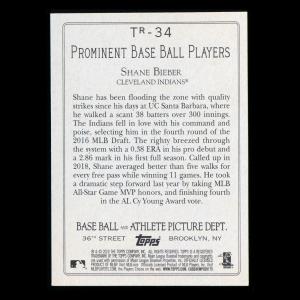 Shane Bieber 2020 Topps Turkey Red Indians