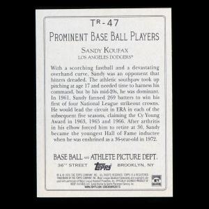 Sandy Koufax 2020 Topps Turkey Red Dodgers