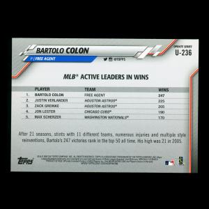 Bartolo Colon 2020 Topps Active Leaders Blue Mets
