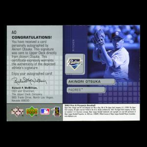 Akinori Otsuka Pros & Prospects Signs of Stardom Auto Padres