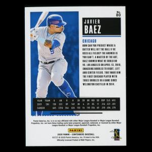 Javier Baez 2020 Contenders Season Ticket Cubs