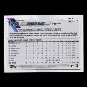 Brendan McKay 2021 Topps Future Stars Rays