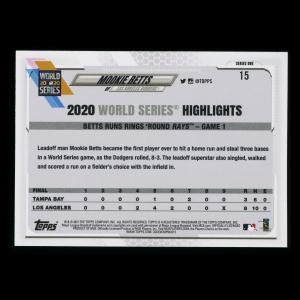 Mookie Betts 2021 Topps 2020 World Series Dodgers