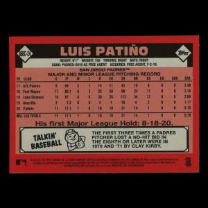 Luis Patino RC 2021 Topps Chrome 1986 Retro Silver Pack Chrome Rookie Padres