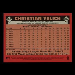 Christian Yelich 2021 Topps 1986 Retro Brewers