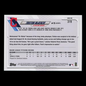 Triston McKenzie RC 2021 Topps Rookie Indians