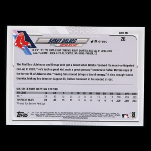 Bobby Dalbec RC 2021 Topps Rookie Red Sox