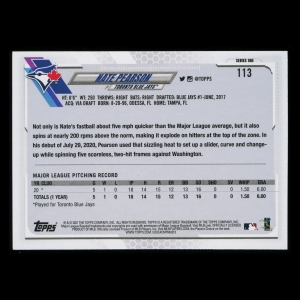 Nate Pearson RC 2021 Topps Rookie Blue Jays
