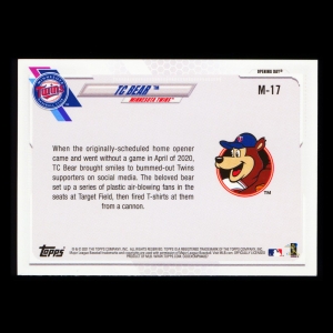 TC Bear 2021 Topps Opening Day Mascot Twins