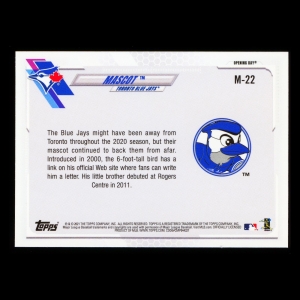 Mascot 2021 Topps Opening Day Mascot Blue Jays