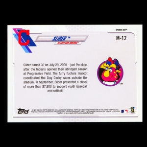 Slider 2021 Topps Opening Day Mascot Indians