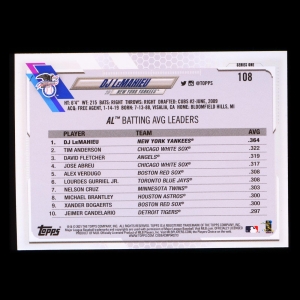 DJ LeMahieu 2021 Topps League Leaders Yankees
