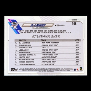 DJ LeMahieu 2021 Topps League Leaders Yankees