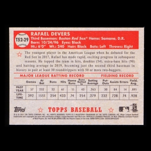 Rafael Devers 2021 Topps '52 Retro Red Sox
