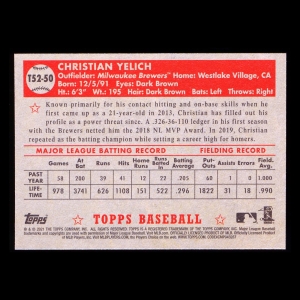 Christian Yelich 2021 Topps '52 Retro Brewers