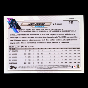 Lewis Brinson 2021 Topps Gold Foil Marlins