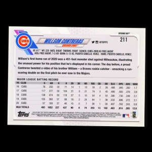 Willson Contreras 2021 Topps Opening Day April 1, 2021 Blue Foil Cubs
