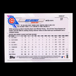 Nico Hoerner 2021 Topps Opening Day April 1, 2021 Blue Foil Cubs