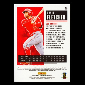 David Fletcher 2020 Contenders Season Ticket Purple Angels