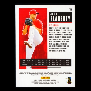 Jack Flaherty 2020 Contenders Season Ticket Purple Cardinals
