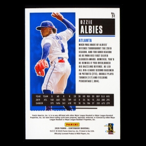 Ozzie Albies 2020 Contenders Season Ticket Purple Braves