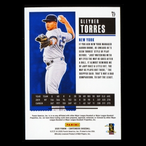 Gleyber Torres 2020 Contenders Season Ticket Purple Yankees