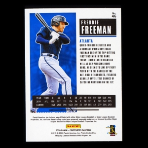 Freddie Freeman 2020 Contenders Season Ticket Purple Braves