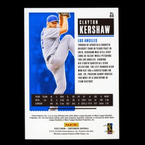 Clayton Kershaw 2020 Contenders Season Ticket Purple Dodgers