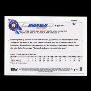 Brandon Bielak RC 2021 Topps Opening Day Rookie Astros