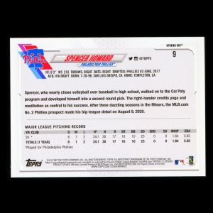 Spencer Howard RC 2021 Topps Opening Day Rookie Phillies