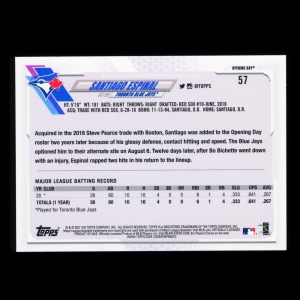 Santiago Espinal RC 2021 Topps Opening Day Rookie Blue Jays