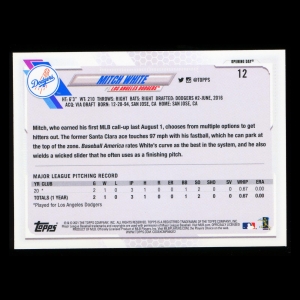 Mitch White RC 2021 Topps Opening Day Rookie Dodgers