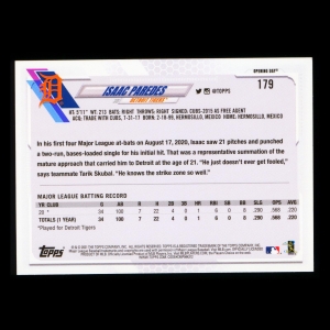 Isaac Paredes RC 2021 Topps Opening Day Rookie Tigers