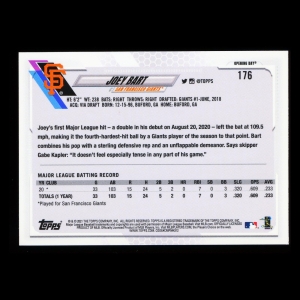 Joey Bart RC 2021 Topps Opening Day Rookie Giants