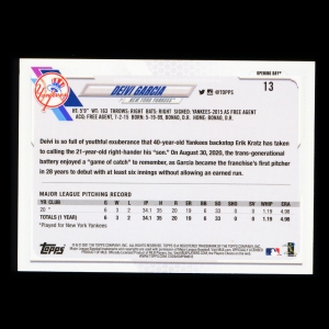 Deivi Garcia RC 2021 Topps Opening Day Rookie Yankees