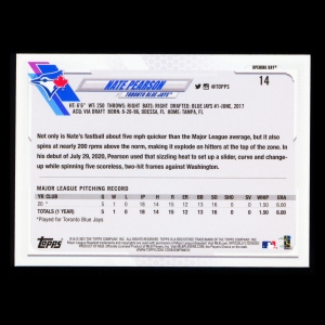 Nate Pearson RC 2021 Topps Opening Day Rookie Blue Jays