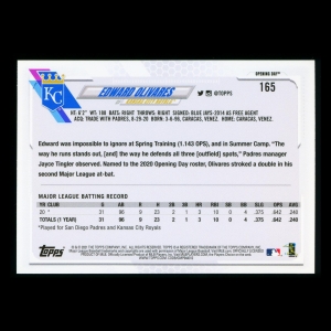 Edward Olivares RC 2021 Topps Opening Day Rookie Royals