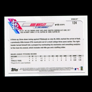 Kodi Whitley RC 2021 Topps Opening Day Rookie Cardinals