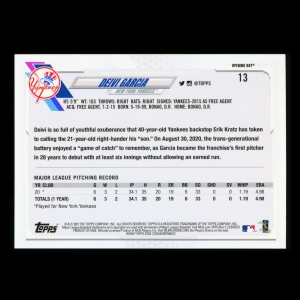 Deivi Garcia RC 2021 Topps Opening Day Rookie Yankees
