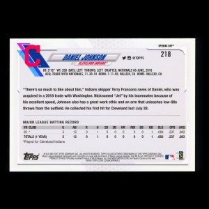 Daniel Johnson RC 2021 Topps Opening Day Rookie Indians