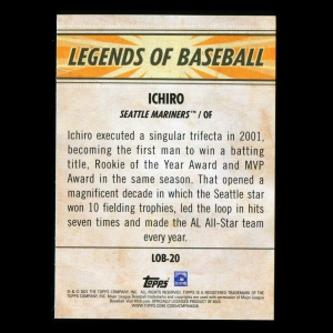 Ichiro 2021 Topps Opening Day Legends of Baseball Mariners