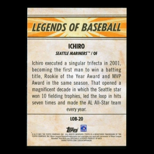 Ichiro 2021 Topps Opening Day Legends of Baseball Mariners